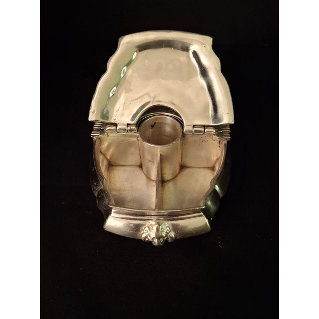 Vintage Silver Plated Havdalah Compendium Spice Box Candle Holder Lions Crest 344 For Sale - Image 9 of 18