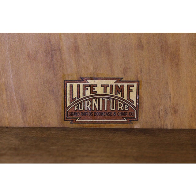 Lifetime Furniture Antique Mission Oak Two-Door Bookcase For Sale - Image 4 of 12