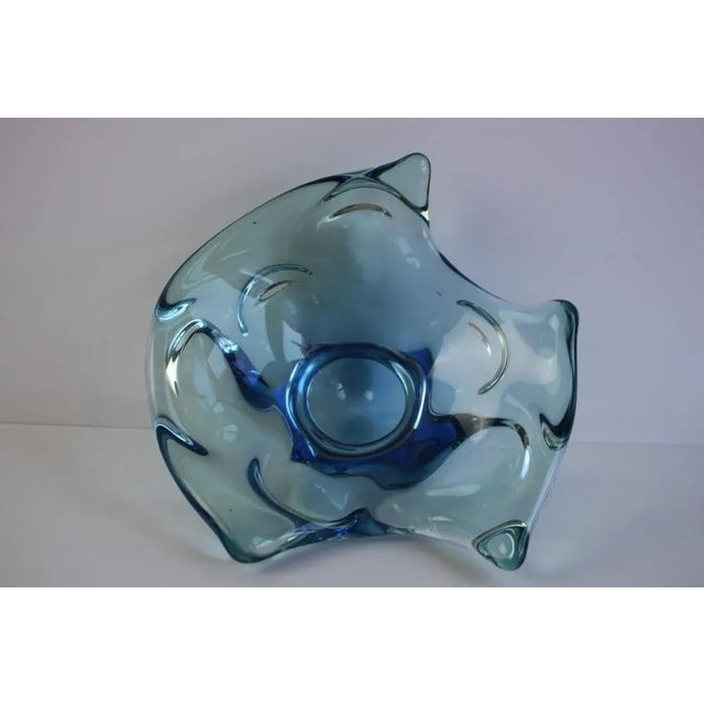 Mid-Century Modern Czech Art Glass Bowl by Chribska, 1960s For Sale - Image 10 of 13