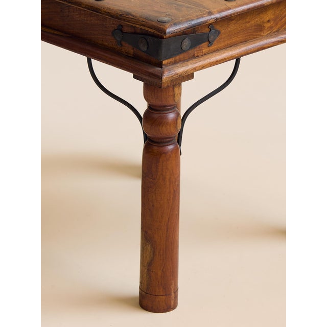 1990s The Vintage Iron and Wood Side Tables For Sale - Image 5 of 8