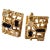 1970s Brutalist Christian Dior Gold Tone Enamel Stone Cufflinks For Sale - Image 10 of 11