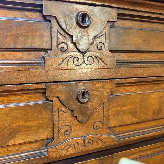 Renaissance Revival Dresser With Mirror Circa 1880 For Sale - Image 10 of 15