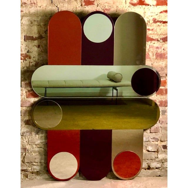 1990s Circus Mirror in Smoked Glass, 1994 For Sale - Image 5 of 12