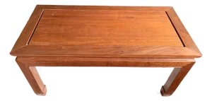 Natural Finish Vintage Chinese Rosewood Ming Style Rectangular Coffee Table 1940