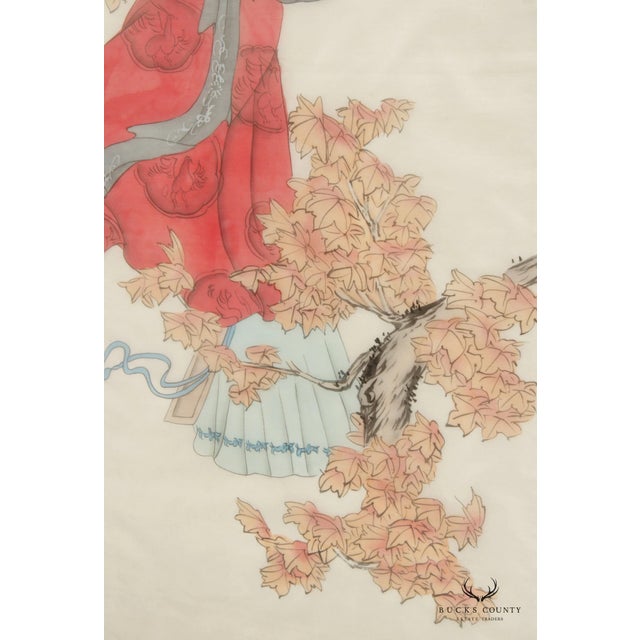 Chinese Chinese Framed Print, 'Wang Zhaojun' Chinese Beauty Framed Print For Sale - Image 3 of 13