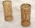 A lovely pair of 1950s umbrella stands in gold-tone metal. Their openwork design is adorned with twisted rope and small...