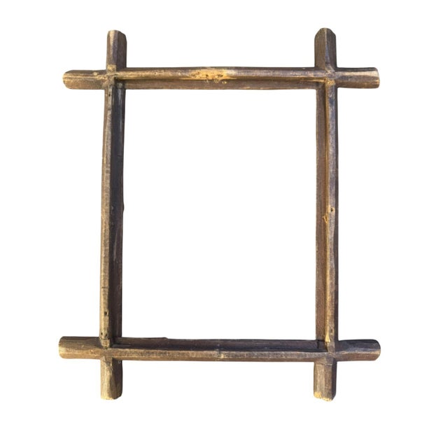 Cabin Black Forest Wood Carved Frame German Antique #116 For Sale - Image 3 of 4