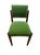 1960s Set of 6 Italian Mid-Century Modern Dining Chairs in Walnut and Green Upholstery, C. 1960s For Sale - Image 5 of 8