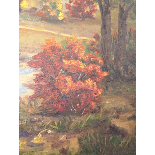 Vintage Oil Painting Picture Landscape "Rolling River" Signed by Myrl Carter For Sale - Image 11 of 13