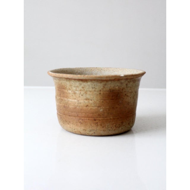 Contemporary Vintage Studio Pottery Bowl Cachepot For Sale - Image 3 of 12
