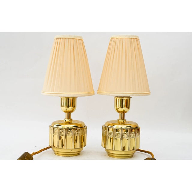 Art Deco Table Lamps with Fabric Shades, Vienna, Austria, 1920s, Set of 2 For Sale - Image 16 of 16