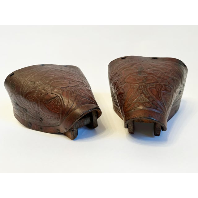Antique Saddle Stirrups Tapaderos Western Horse Decor - a Pair | Chairish