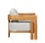 2020s Paradiso Outdoor Solid Teak Wood Chair - Grey Fabric For Sale - Image 5 of 9