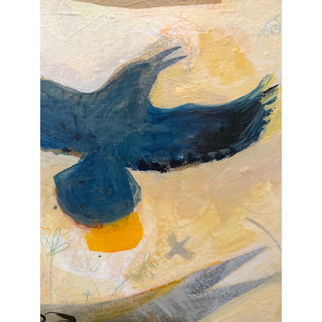 Abstract Expressionism “Nesting” Ravens Painting by LWren Walraven For Sale - Image 3 of 13