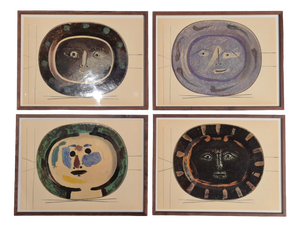 After Picasso, Céramiques de Picasso Plates, 1948, Prints, Framed, Set of 4