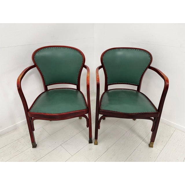 Vienna Secession Chairs and Armchairs by Gustav Siegel for Jacob & Josef Kohn, 1890s, Set of 6 For Sale - Image 11 of 18