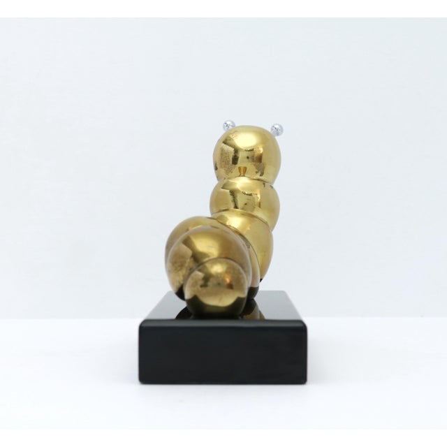 Brass 1982 Brass Caterpillar Figurine by Lou Ehrlich Inc. For Sale - Image 8 of 12