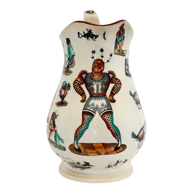 Antique 19th C English Staffordshire Earthenware Grimaldi the Clown