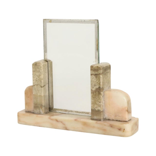 Small Art Deco Photo Frame in Marble, Glass and Mirrored Border, 1930s For Sale - Image 15 of 15