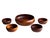 Offered is a set of 5 hand-turned Teak wood bowls. They are a blend of what we refer to as the bubble shape and the more...