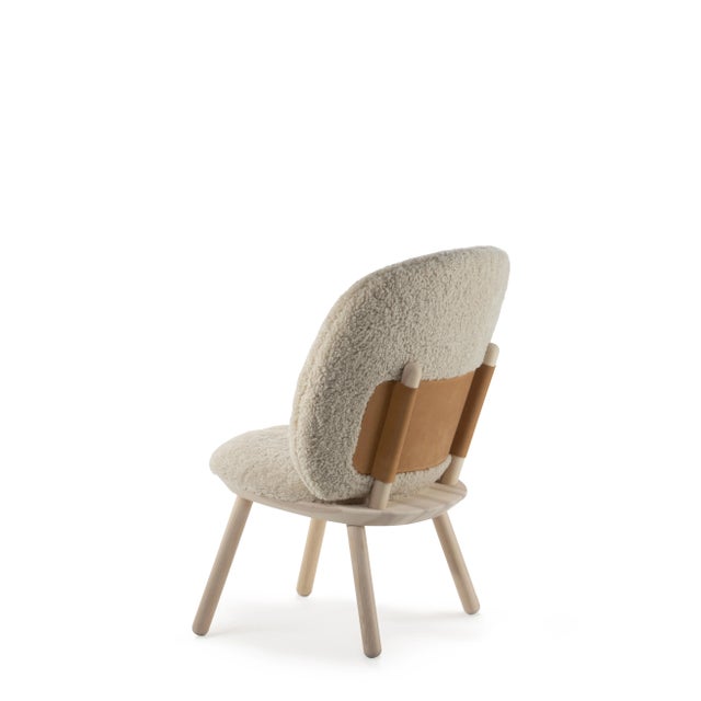 Wood Naïve Low Chairs in Sheep Skin by etc.etc. for Emko For Sale - Image 7 of 9