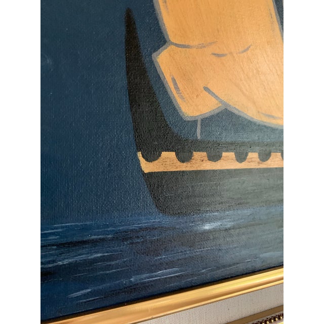 2020s Contemporary Impressionist Style Seascape Painting on Canvas, Framed For Sale - Image 5 of 8