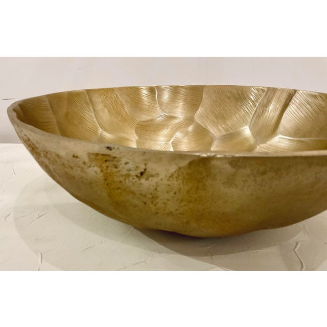 Modern John Richard Modern Medium Textured Gold Graver Bowl For Sale - Image 3 of 3