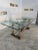 Mid-Century Modern Mid-Century Modern Sculpted Metal and Marble Dining Table With Glass Top 1970 For Sale - Image 3 of 12