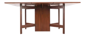 George Nelson Walnut Drop Leaf Dining Table Gate Leg