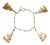 Vintage Art Deco Four Gold Fob Bracelet For Sale