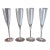 Late 20th Century Baccarat Dom Perignon Champagne Flutes 9.25", Crystal Glassware - Set of 4 For Sale