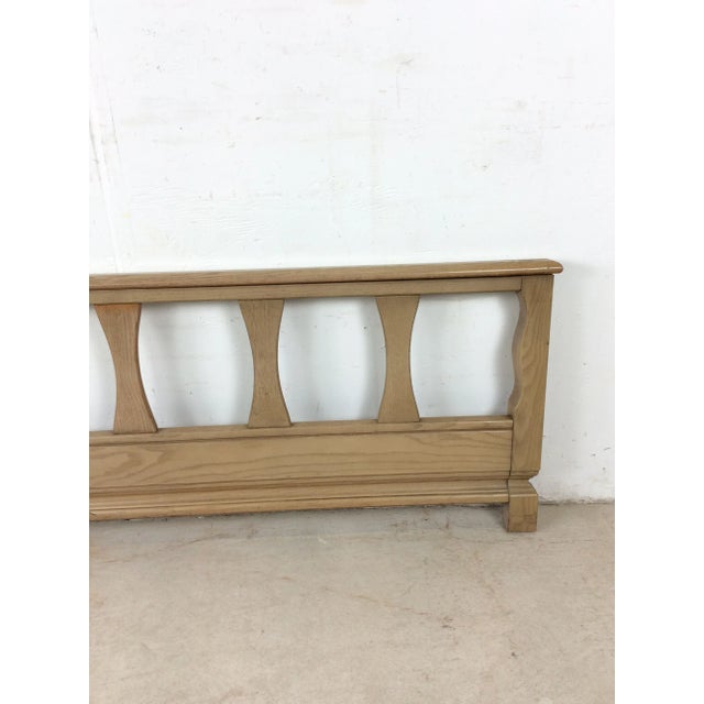 Mid Century Modern Headboard & Footboard With Limed Oak Finish For Sale - Image 12 of 12