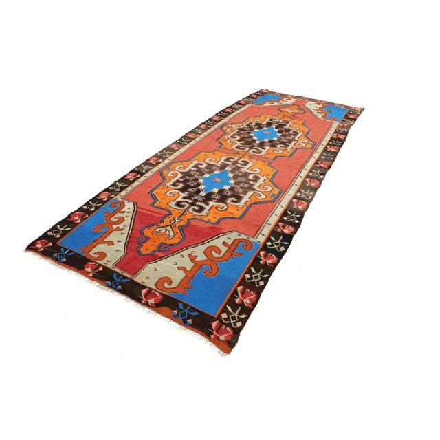 Turkish Vintage Turkish Kilim Rug For Sale - Image 3 of 7