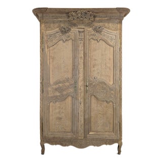 Normandy Oak Wardrobe with Bouquet For Sale