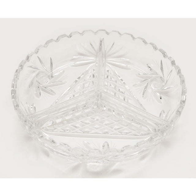 Circa 1970s European Glass Divided Serving Bowl For Sale - Image 9 of 9