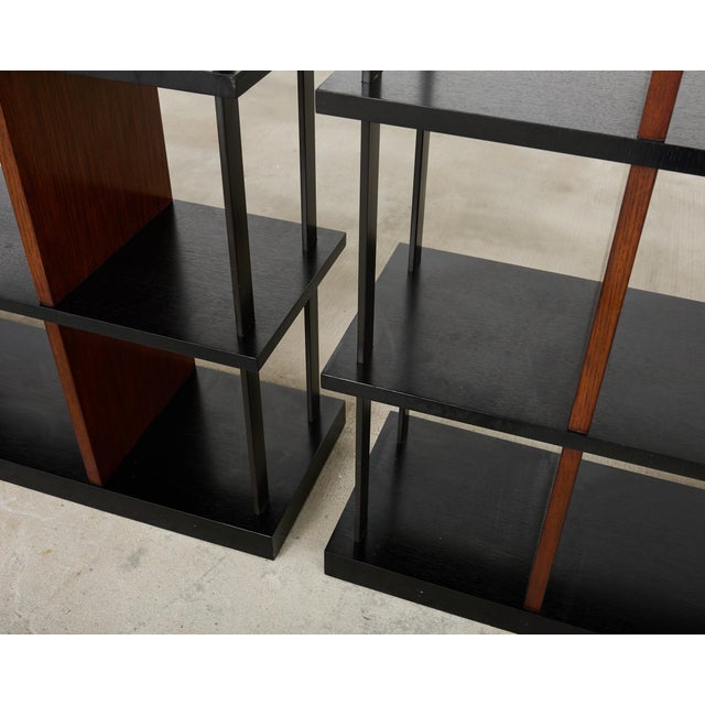 Pair of Ralph Lauren Italian Oak Cushing Etagere Bookcases For Sale - Image 13 of 18