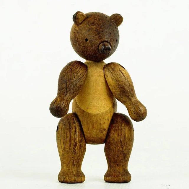 Vintage Scandinavian Oak Bear attributed to Kaj Bojesen, Denmark, 1950s For Sale - Image 6 of 9