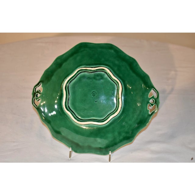 Ceramic Davenport Handled Majolica Dish, Dated 1852 For Sale - Image 7 of 9