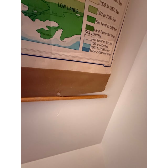 Mid-Century Modern Denoyer Geppert World Map For Sale - Image 3 of 6