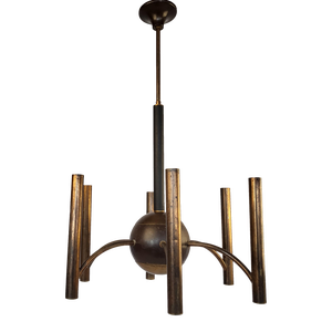 Vintage Mid-Century Bronze Chandelier