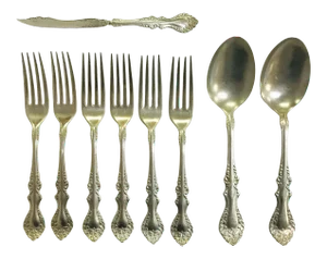Early 1900's Cuevee Silver Cutlery- 9 Pieces