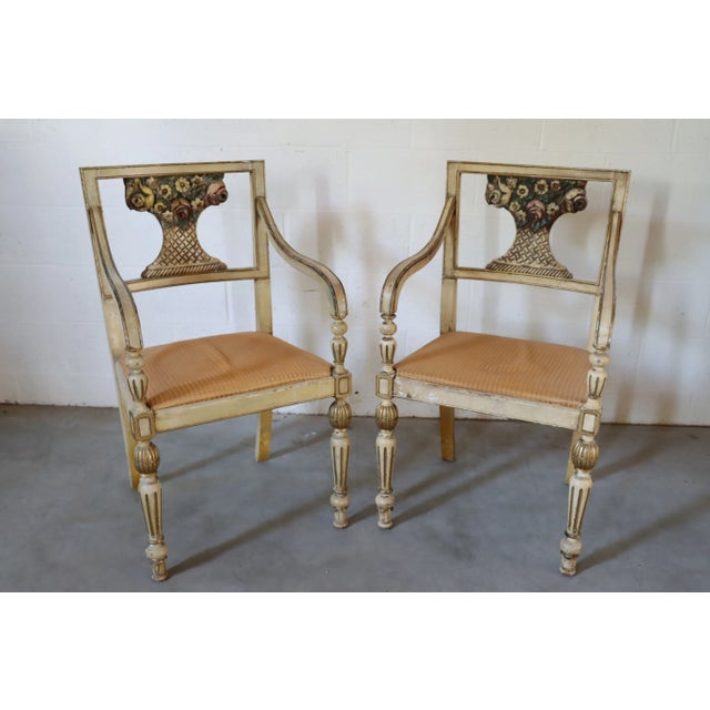 Italian Flower Basket Chairs/Pair For Sale - Image 12 of 12