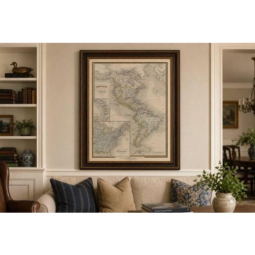 Antique Map of the Americas 1864 – North & South America, Cortambert A detailed and elegant mid-19th century map of the...