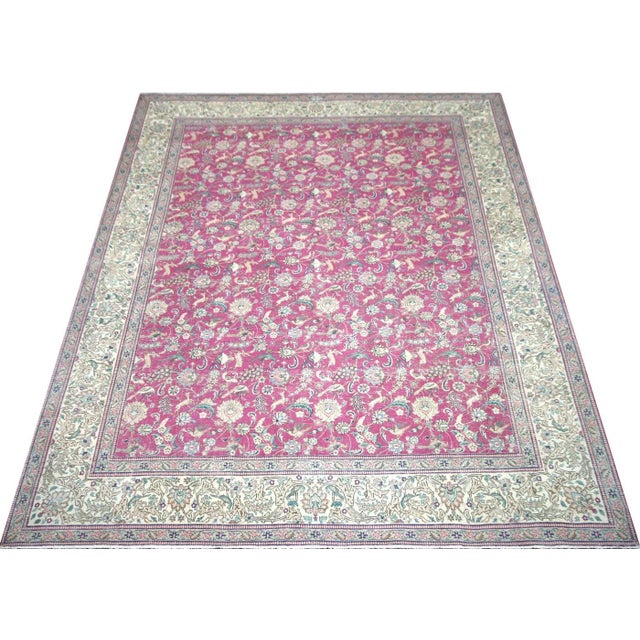 1960s Persian Tabriz Rug For Sale In Los Angeles - Image 6 of 7