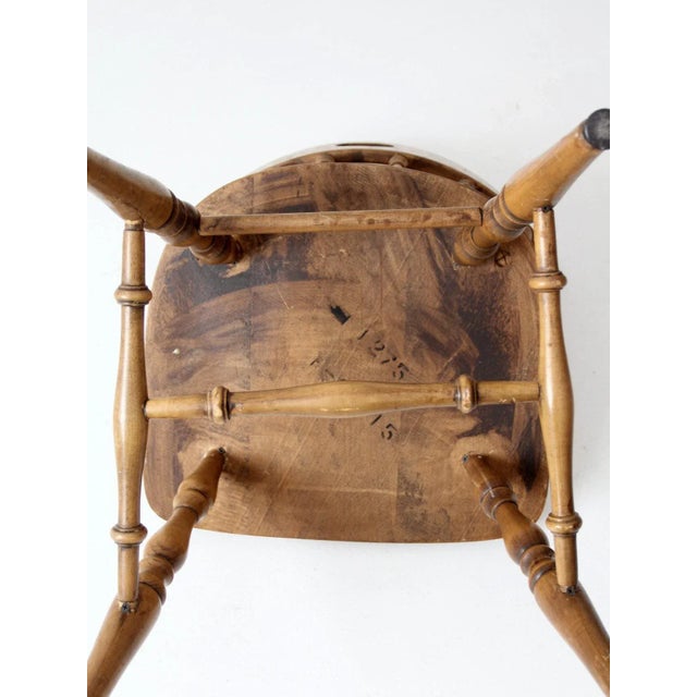 Vintage Wood Pub Chair For Sale - Image 9 of 9