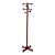 1980’s Italian Postmodern Memphis Style Red Stained Wood Floor Standing Hat & Coat Stand For Sale