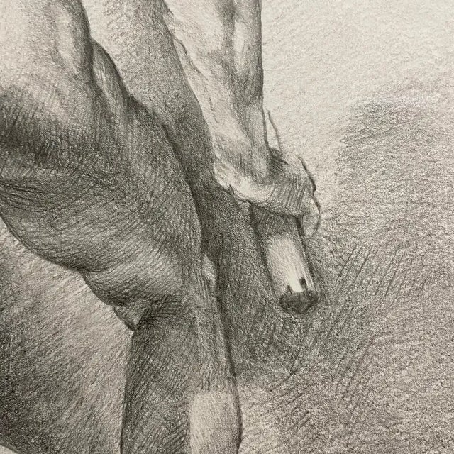 Late 20th Century Framed Academic Figure Drawing For Sale - Image 10 of 13