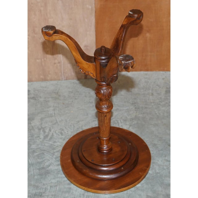 Antique Claw & Ball Satinwood Tripod Side Tables, Set of 2 For Sale - Image 15 of 16
