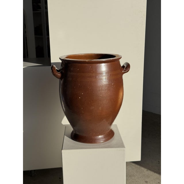 Large Vintage Terracotta Pot with Two Handles, 1970s For Sale - Image 11 of 18
