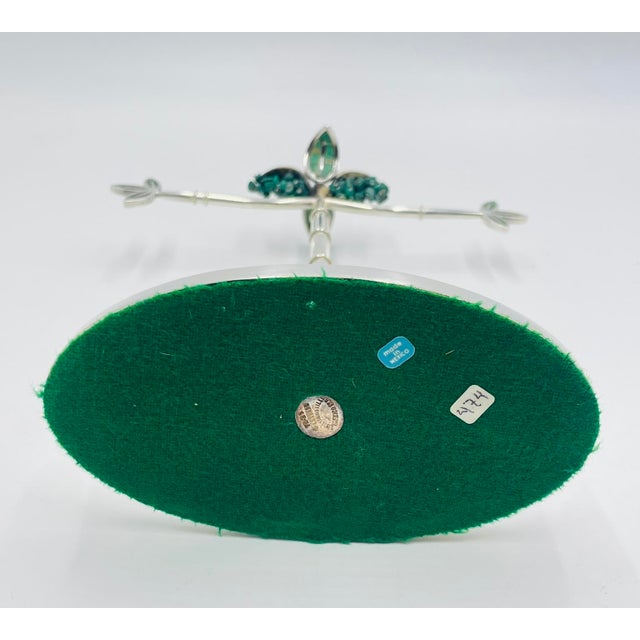 1980s Emilia Castillo Monkey Picture Frame With Malachite Inlay, Taxco Mexico For Sale - Image 10 of 18